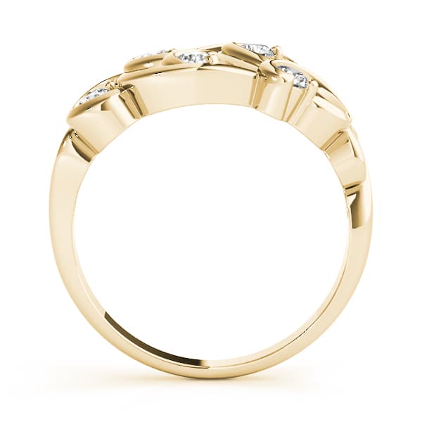Swirling Fashion Ring (0.3 ct. tw.), Side view in yellow gold