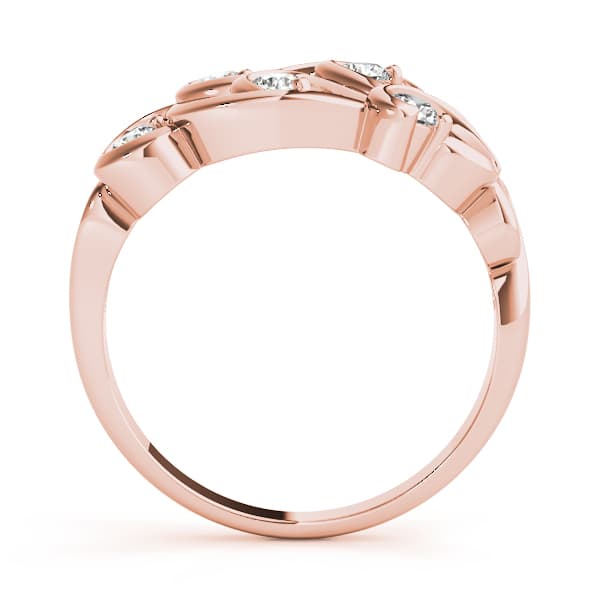 Swirling Fashion Ring (0.3 ct. tw.), Side view in rose gold