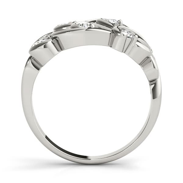 Swirling Fashion Ring (0.3 ct. tw.), Side view in white gold or platinum