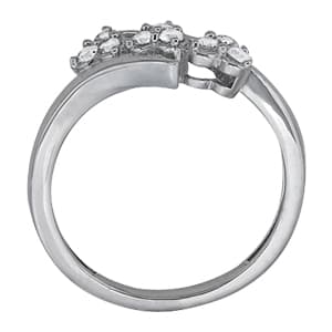 Diamond Fashion Heart Rings (0.3 ct. tw.), Side view in white gold or platinum
