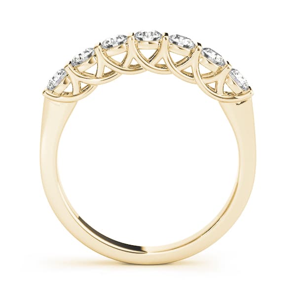 Bar Set Wedding Band (0.28 ct. tw.), Side view in yellow gold