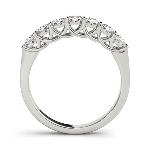 Bar Set Wedding Band (0.56 ct. tw.), Side view in white gold or platinum
