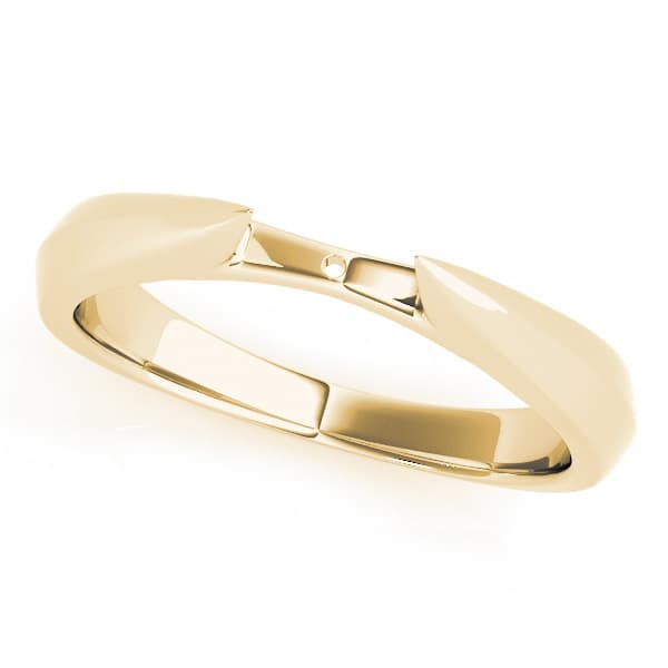 Cathedral Engagement Ring, style 83833, Front view in yellow gold