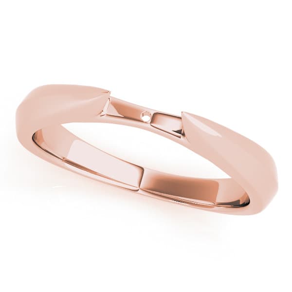 Cathedral Engagement Ring, style 83833, Front view in rose gold