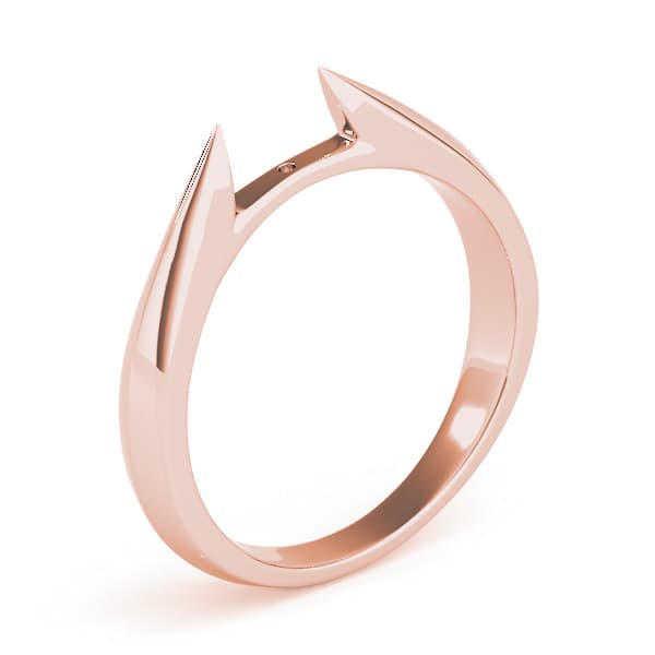 Cathedral Engagement Ring, style 83833, On hand view in rose gold
