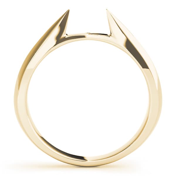 Cathedral Engagement Ring, style 83833, Side view in yellow gold