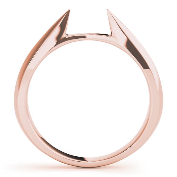 Cathedral Engagement Ring, style 83833, Side view in rose gold