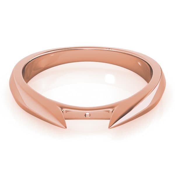 Cathedral Engagement Ring, style 83833, Top view in rose gold