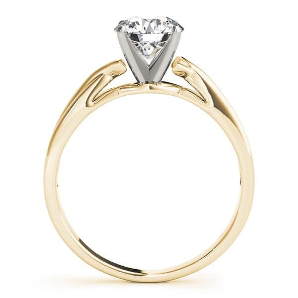 Twisted Engagement Ring, style 83835, Side view in yellow gold