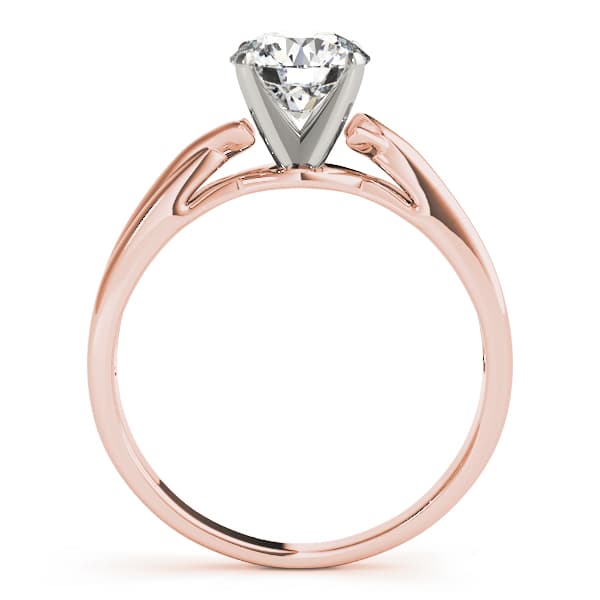 Twisted Engagement Ring, style 83835, Side view in rose gold