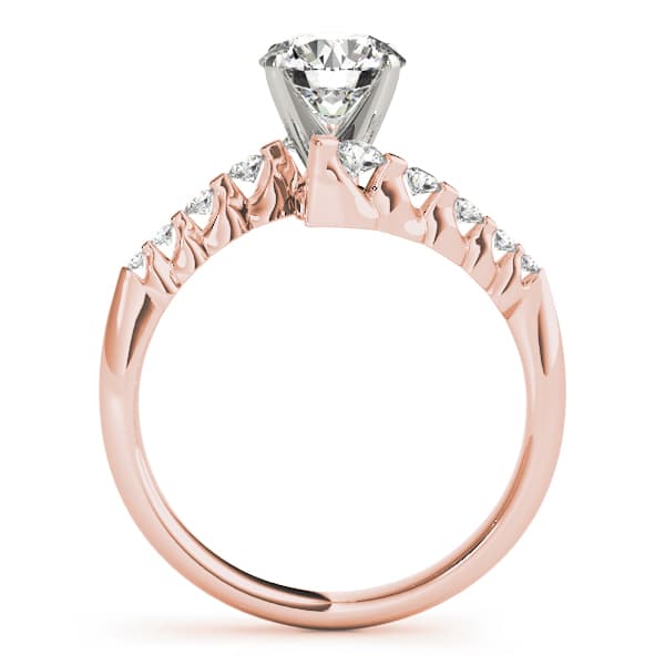 Bypass Engagement Ring, style 83852, Side view in rose gold
