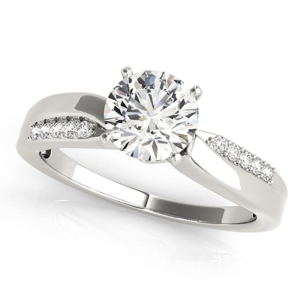 Bypass Prong Set Engagement Ring — style 83861 in 10k White Gold