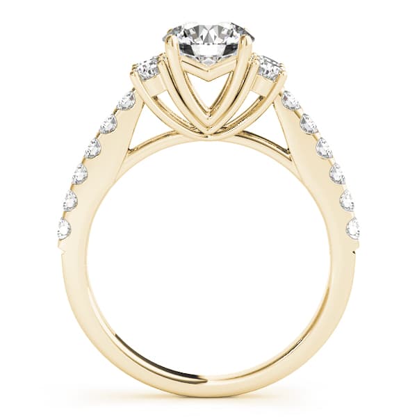 Cluster Sides Engagement Ring, style 83863, Side view in yellow gold