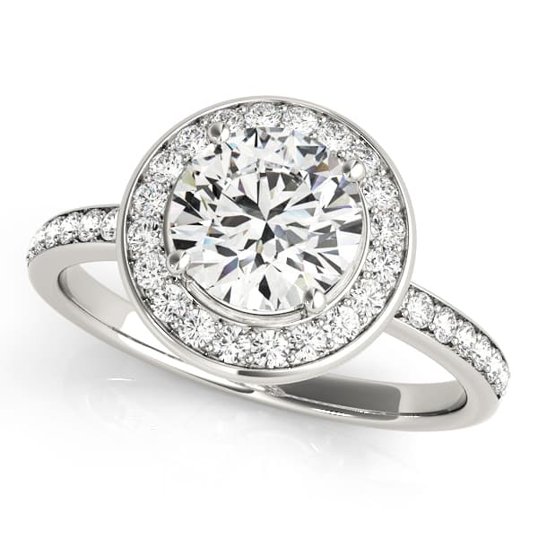 ENGAGEMENT RINGS HALO ROUND — style 83872 in 10k White Gold