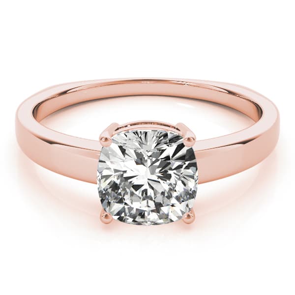 Solitaire Prince Engagement Ring, style 83878, On hand view in rose gold