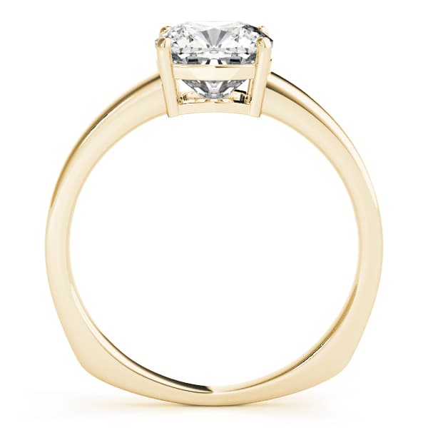 Solitaire Prince Engagement Ring, style 83878, Side view in yellow gold