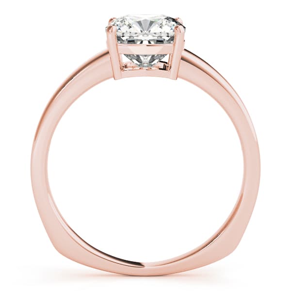 Solitaire Prince Engagement Ring, style 83878, Side view in rose gold