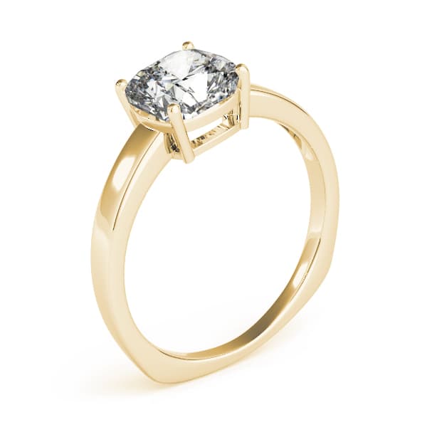 Solitaire Prince Engagement Ring, style 83878, Top view in yellow gold