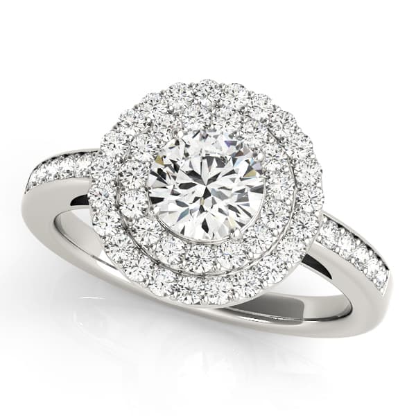 ENGAGEMENT RINGS HALO ROUND — style 83879 in 10k White Gold