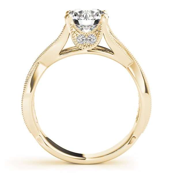Multi-Row Engagement Ring, style 83891, Side view in yellow gold