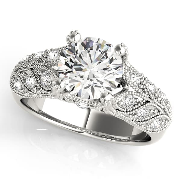Vintage Inspired Filigree Engagement Ring — style 83894 in 10k White Gold