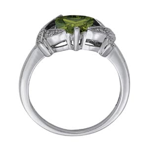 Trillion-Cut Color Ring (0.03 ct. tw.), Side view in white gold or platinum