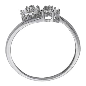 Diamond Fashion Cluster (1/4 ct. tw.), Side view in white gold or platinum