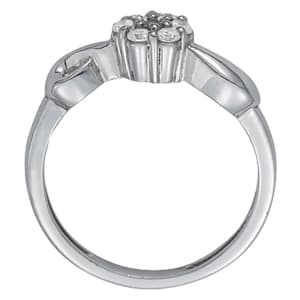 Diamond Fashion Cluster (1/4 ct. tw.), Side view in white gold or platinum