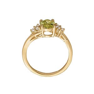 Oval Color Ring (0.18 ct. tw.), Side view in white gold or platinum