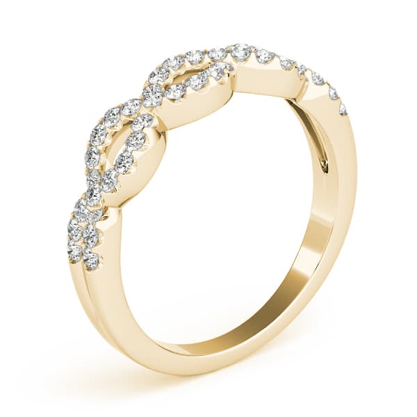 Infinity Wedding Bands (0.4 ct. tw.), Angle view in yellow gold