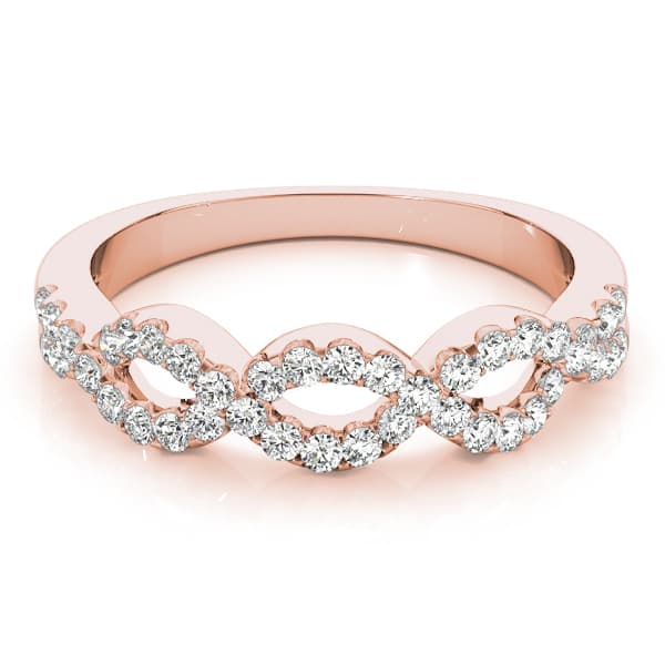 Infinity Wedding Bands (0.4 ct. tw.), On hand view in rose gold