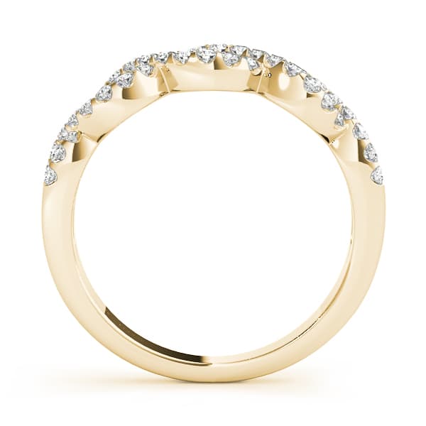 Infinity Wedding Bands (0.4 ct. tw.), Side view in yellow gold
