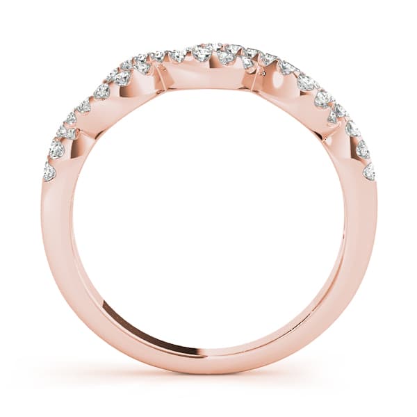 Infinity Wedding Bands (0.4 ct. tw.), Side view in rose gold