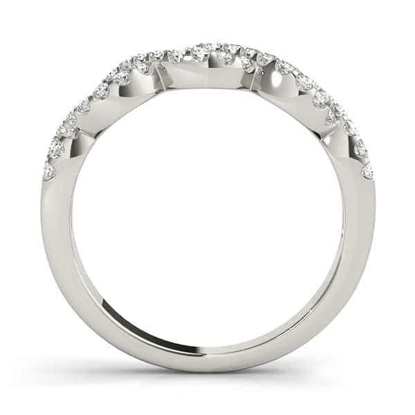 Infinity Wedding Bands (0.4 ct. tw.), Side view in white gold or platinum
