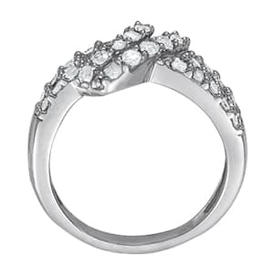 Diamond Fashion Fashion Rings (1.04 ct. tw.), Side view in white gold or platinum