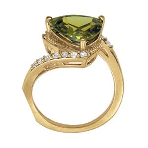 Trillion Color Ring (0.16 ct. tw.), Side view in white gold or platinum
