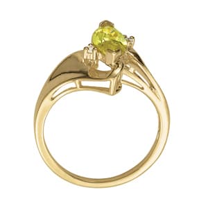 Bypass Marquise Shaped Color Rings (0.02 ct. tw.), Side view in white gold or platinum