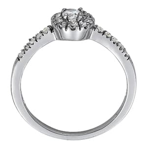Diamond Fashion Cluster (0.15 ct. tw.), Side view in white gold or platinum