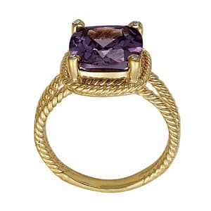Princess Cut Color Ring (0.02 ct. tw.), Side view in white gold or platinum