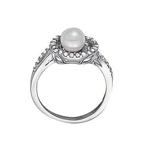 Pearl Color Ring (0.31 ct. tw.), Side view in white gold or platinum