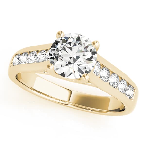 Trellis Engagement Ring, style 84036, Front view in yellow gold