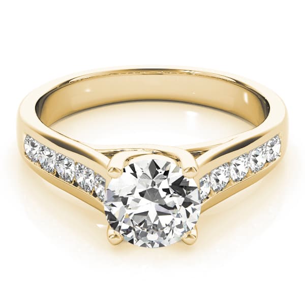 Trellis Engagement Ring, style 84036, On hand view in yellow gold
