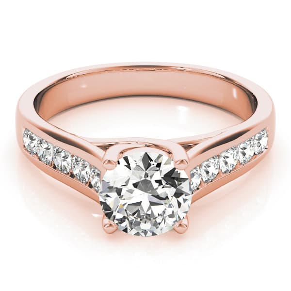 Trellis Engagement Ring, style 84036, On hand view in rose gold