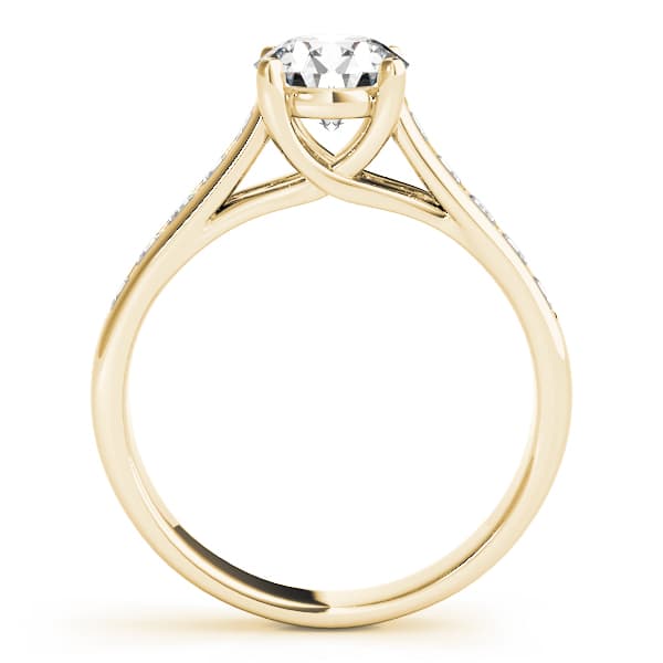 Trellis Engagement Ring, style 84036, Side view in yellow gold