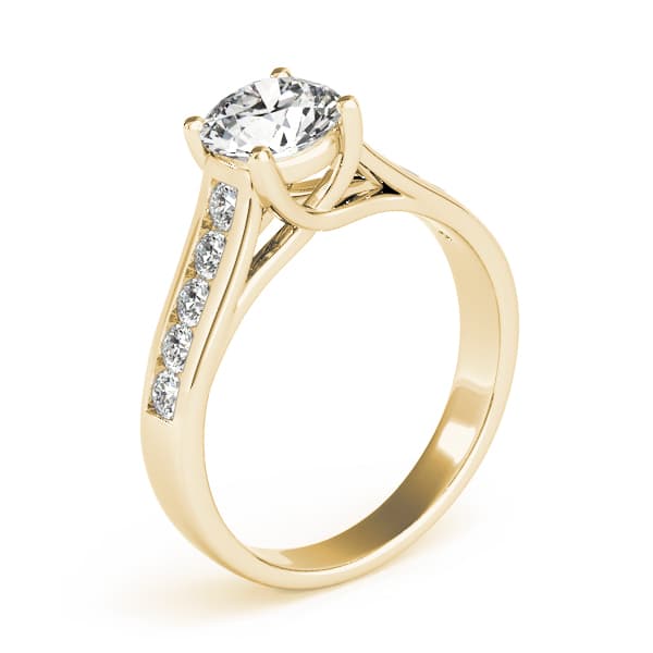 Trellis Engagement Ring, style 84036, Top view in yellow gold