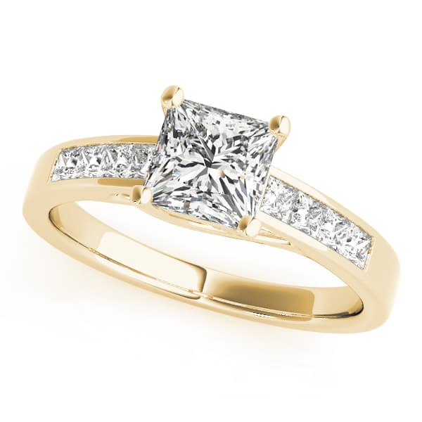 Trellis Engagement Ring, style 84037, Front view in yellow gold