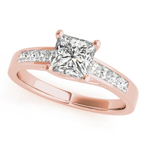 Trellis Engagement Ring, style 84037, Front view in rose gold