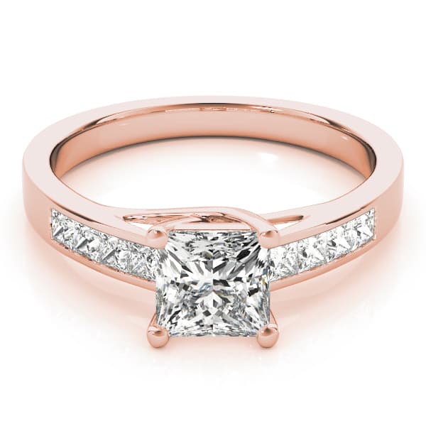 Trellis Engagement Ring, style 84037, On hand view in rose gold