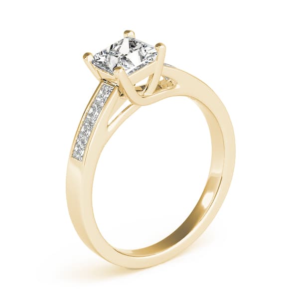 Trellis Engagement Ring, style 84037, Top view in yellow gold