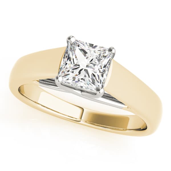 Trellis Euro Shan Engagement Ring, style 84040, Front view in yellow gold
